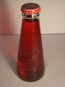 Depero's 1932 Campari Soda bottle design, still produced today 