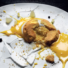 Bottura's "Oops I Dropped the Lemon Tart" dessert. Photo courtesy of osteriafrancescana.it.