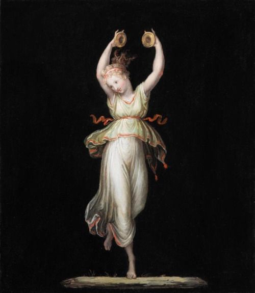 Antonio Canova. "Dancer with Cymbals", 1799. Tempura on paper.