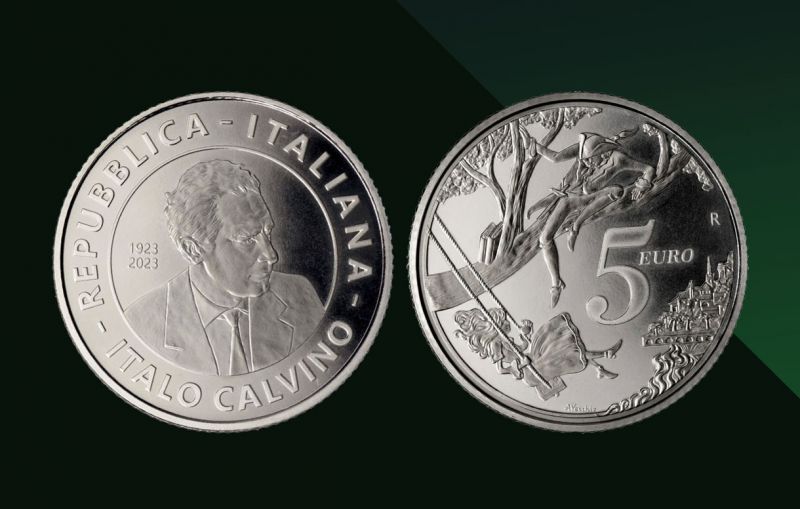 Italy_honours_Italo_Calvino_with_coin-1